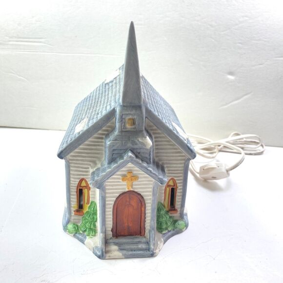 Vintage St Paul Church Porcelain Electric Lightup Christmas Home Decor National - Picture 1 of 8